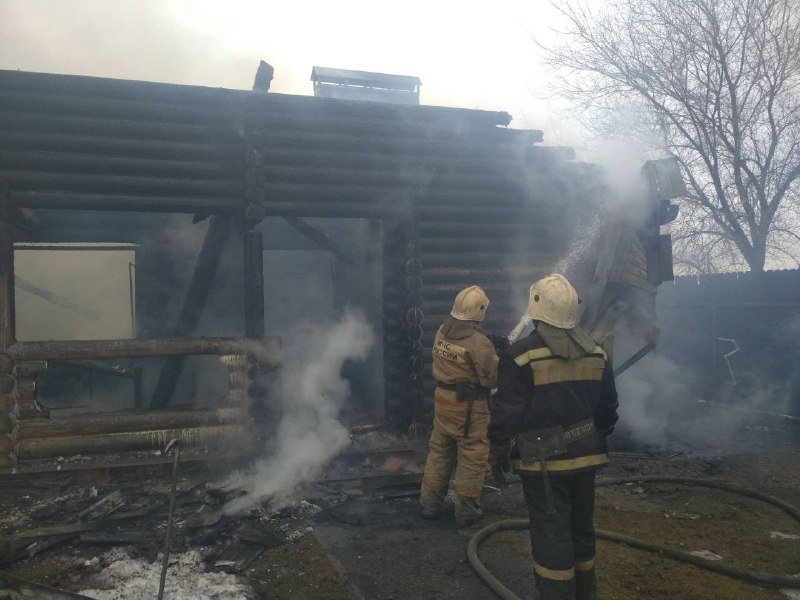 Пожар в Таловском районе