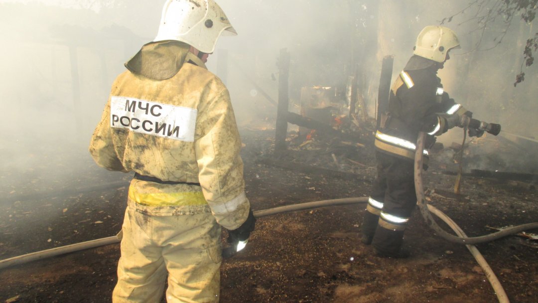 Пожар в Таловском районе