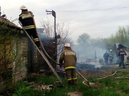 Пожар в Таловском районе